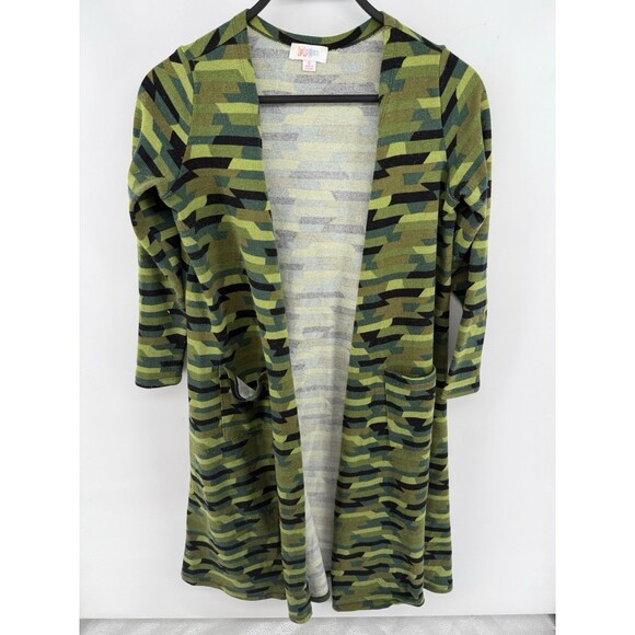 LuLaRoe Cardigan Size S Sarah Camouflage Pattern New W/tags Pockets Open Front - Picture 1 of 4